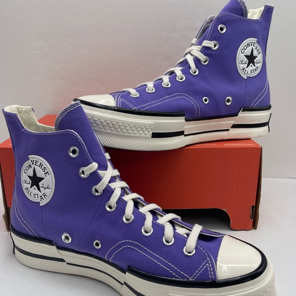 Converse Mn A12523C
CHUCK 70 PLUS HI
VIPER VIOLET/EGRET Purple High-Top Sneakers - Picture 12 of 16